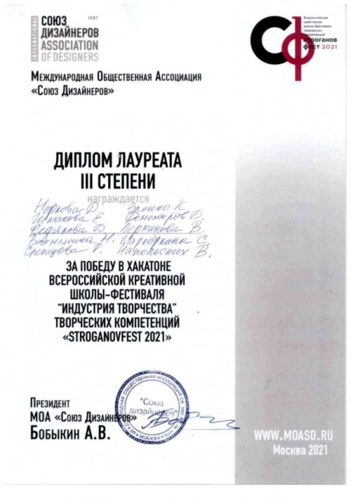 III место на Stroganov Fest 2021